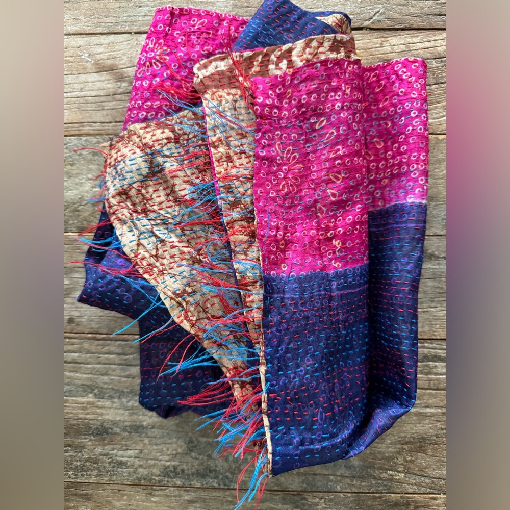 Pure silk scarf from India